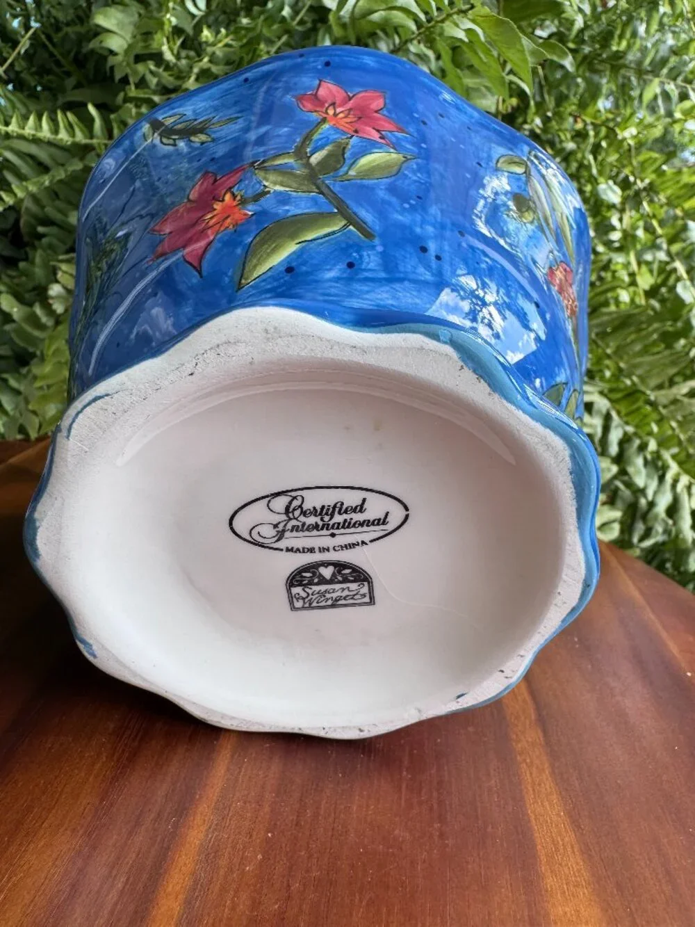 Certified International Country Collage, Ceramic Footed Ice Cream Bowl